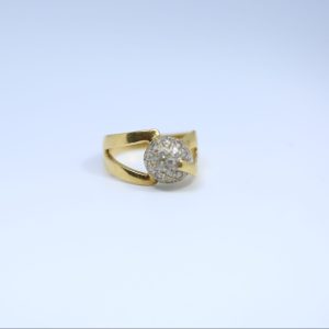 Sortija oro 18 kilates con bola central