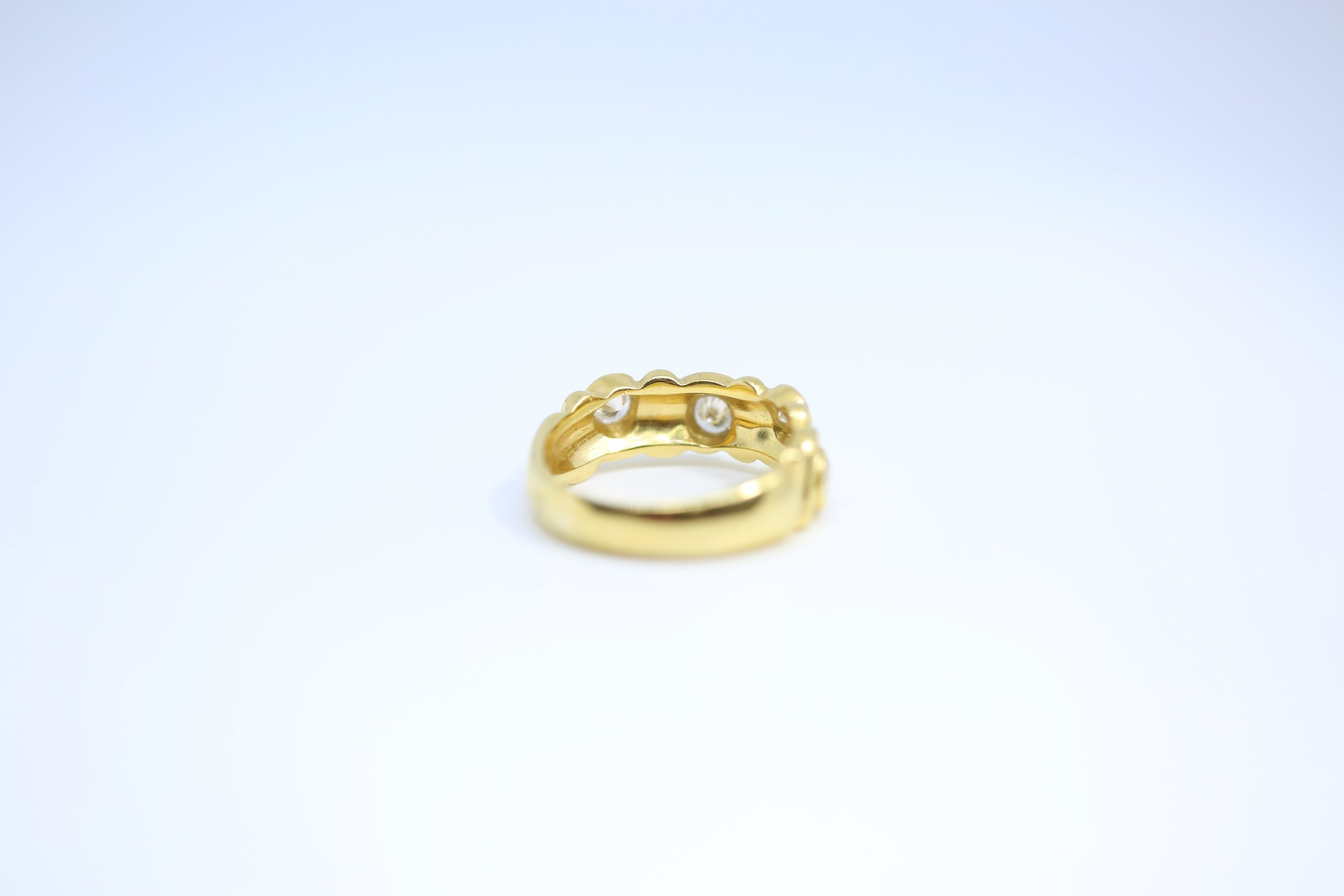 Alianza oro 18 kilates con diamantes - Imagen 3