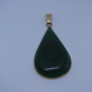 Colgante oro 18 kilates con malaquita