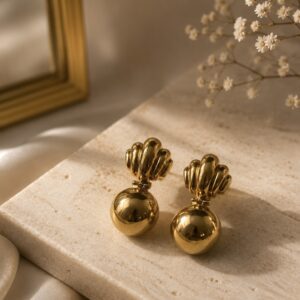 Pendientes largos oro 18 kilates